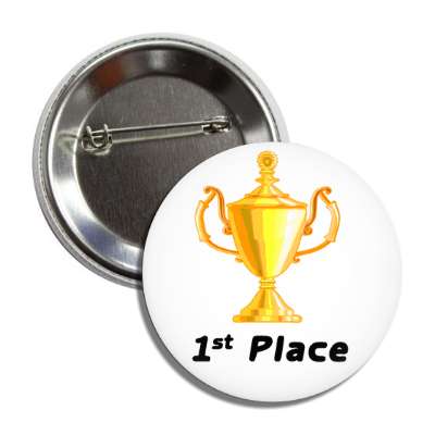 1st place trophy gold button