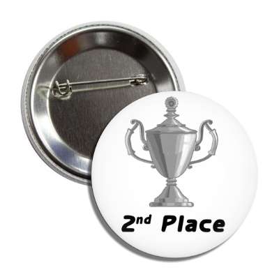 2nd place trophy silver button