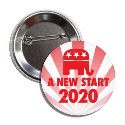 a new start democrat republican red rays button