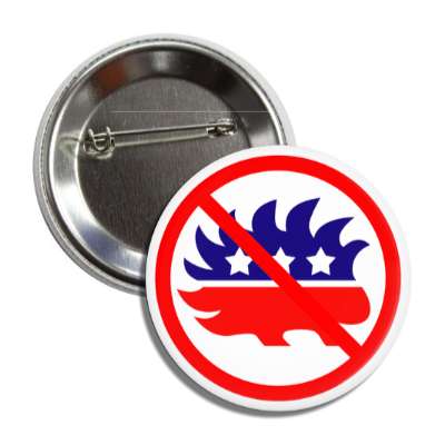 anti libertarian party porcupine red slash button