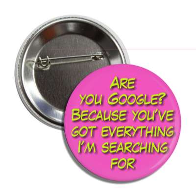 are you google because youve got everything im searching for button