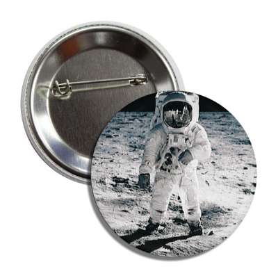 astronaut on moon button