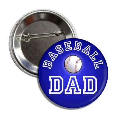 baseball dad blue button