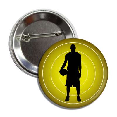 basketball player silhouette button