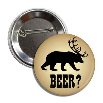 beer deer bear button