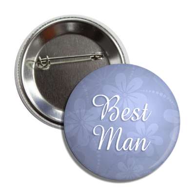 best man blue floral button