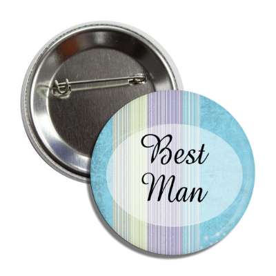 best man blue lines oval button