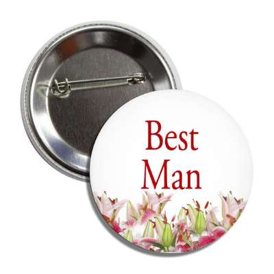 best man colorful flowers bottom button