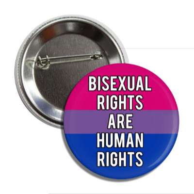 bisexual rights are human rights bi pride flag button