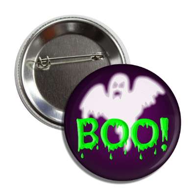 boo ghost purple glow green drippy button