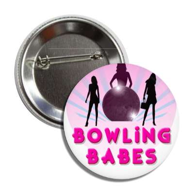 bowling babes silhouette button