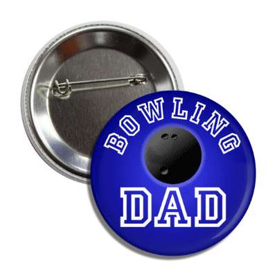 bowling dad blue button