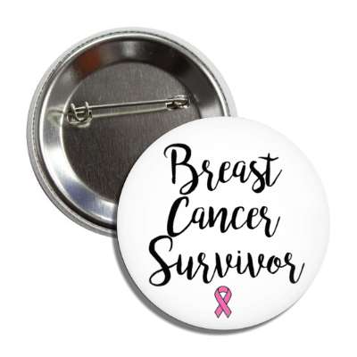 breast cancer survivor white button