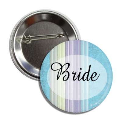 bride blue lines oval button