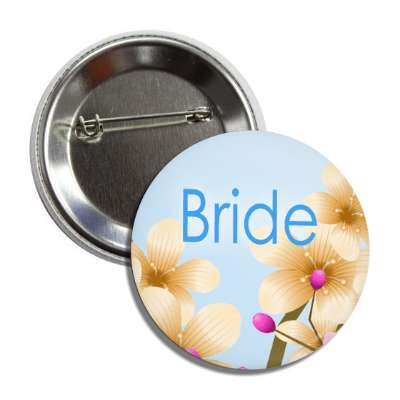 bride colorful flowers button