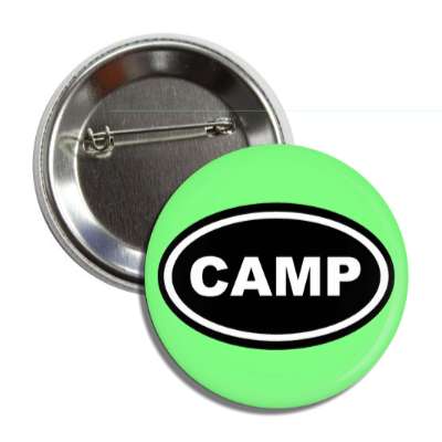 camp black white oval green button