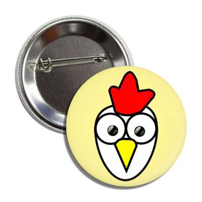 chicken cute cartoon button