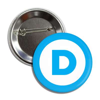 democrat blue border button
