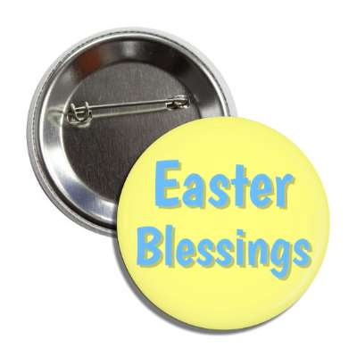 easter blessings yellow button