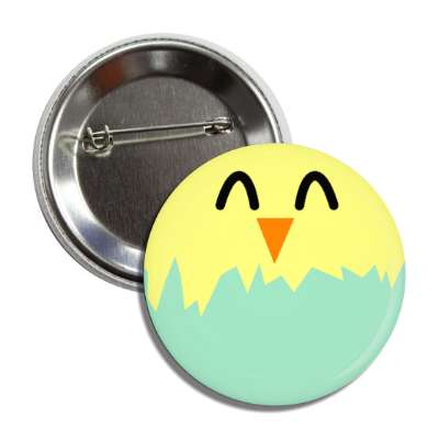easter egg chick green button