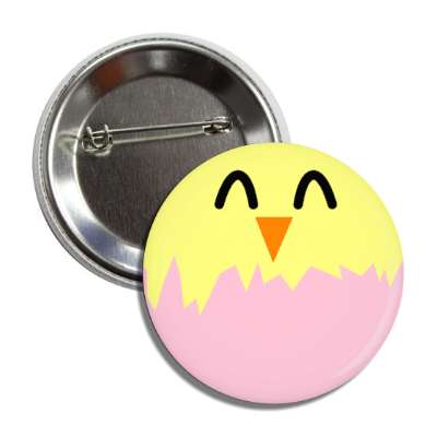 easter egg chick pink button