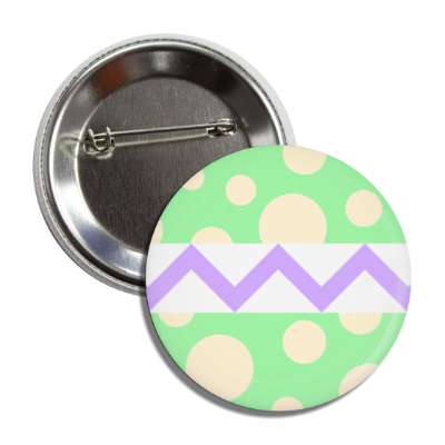 easter egg design zig zag polka dots green button