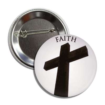 faith cross button