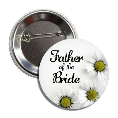 father of the bride white flowers button
