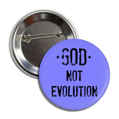 god not evolution blue button