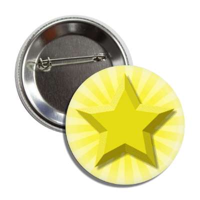 gold star yellow burst rays button