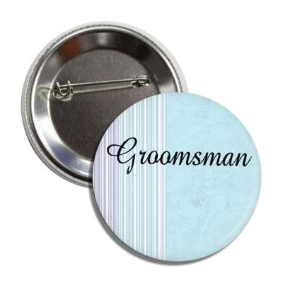 groomsman blue lines button