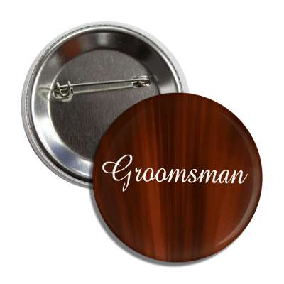 groomsman red curtain button