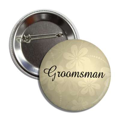 groomsman yellow floral button