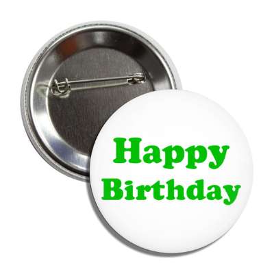 happy birthday green button