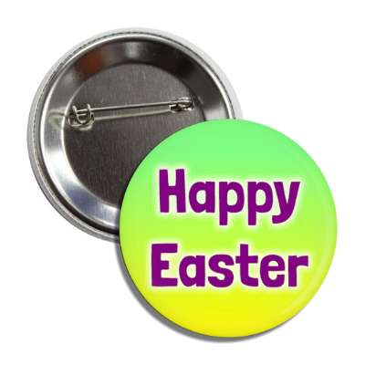 happy easter green yellow button