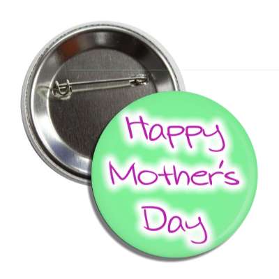 happy mothers day purple handwritten green button