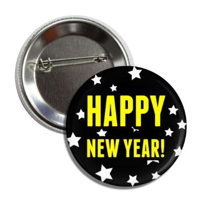 happy new year black stars button