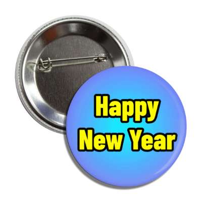 happy new year blue button