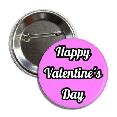 happy valentines day magenta cursive bold button
