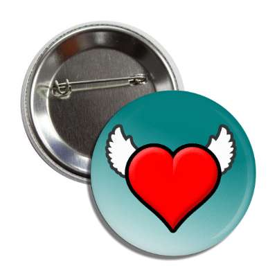 heart with wings teal gradient button