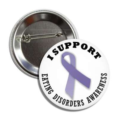 i support eating disorders purple awareness ribbon button