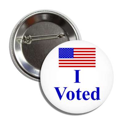 i voted american flag classic button