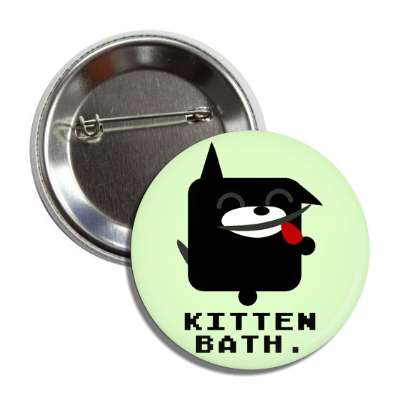 kitten bath cute cartoon button