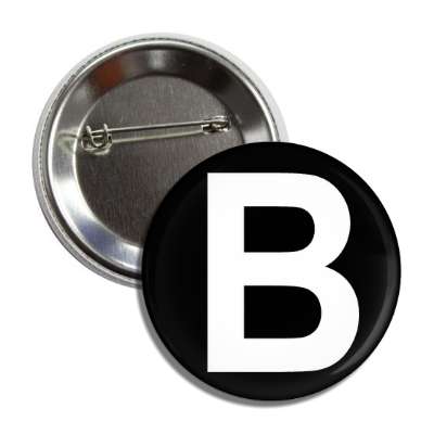 letter b capital black white button