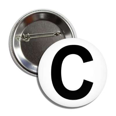 letter c capital white black button