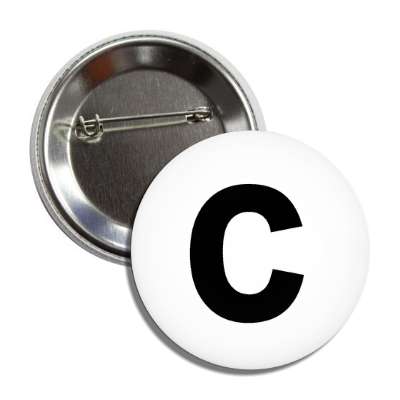 letter c lower case white black button