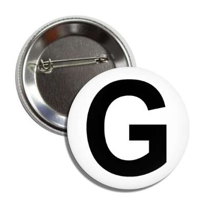 letter g capital white black button