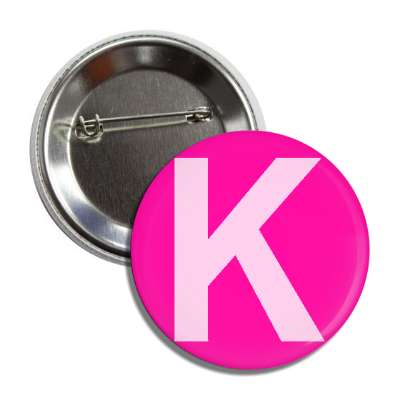 letter k capital pink button