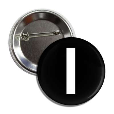 letter l lower case black white button