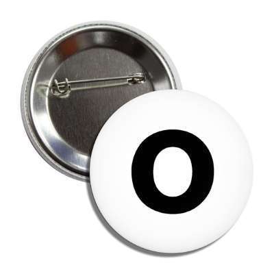 letter o lower case white black button